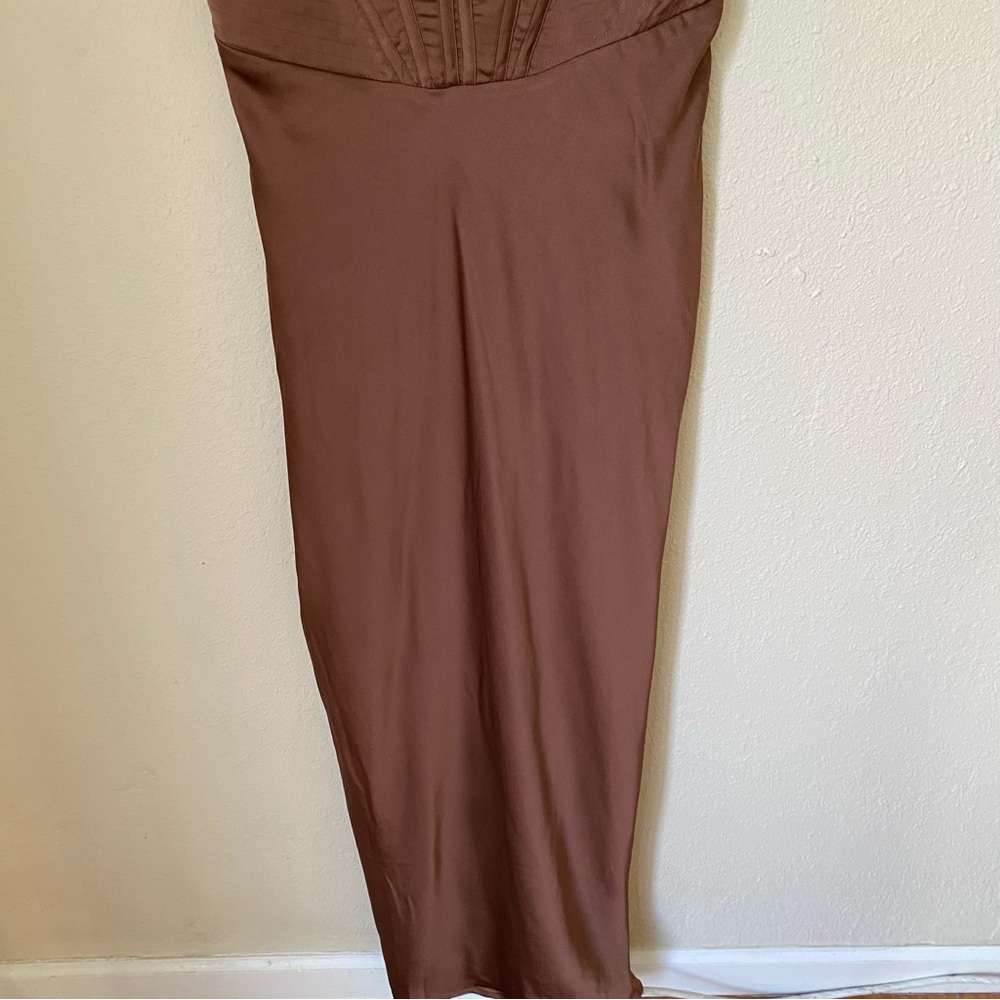 House of CB Charmaine Corset Dress‎ in Chocolate brown size XL NWOT - Picture 5 of 9